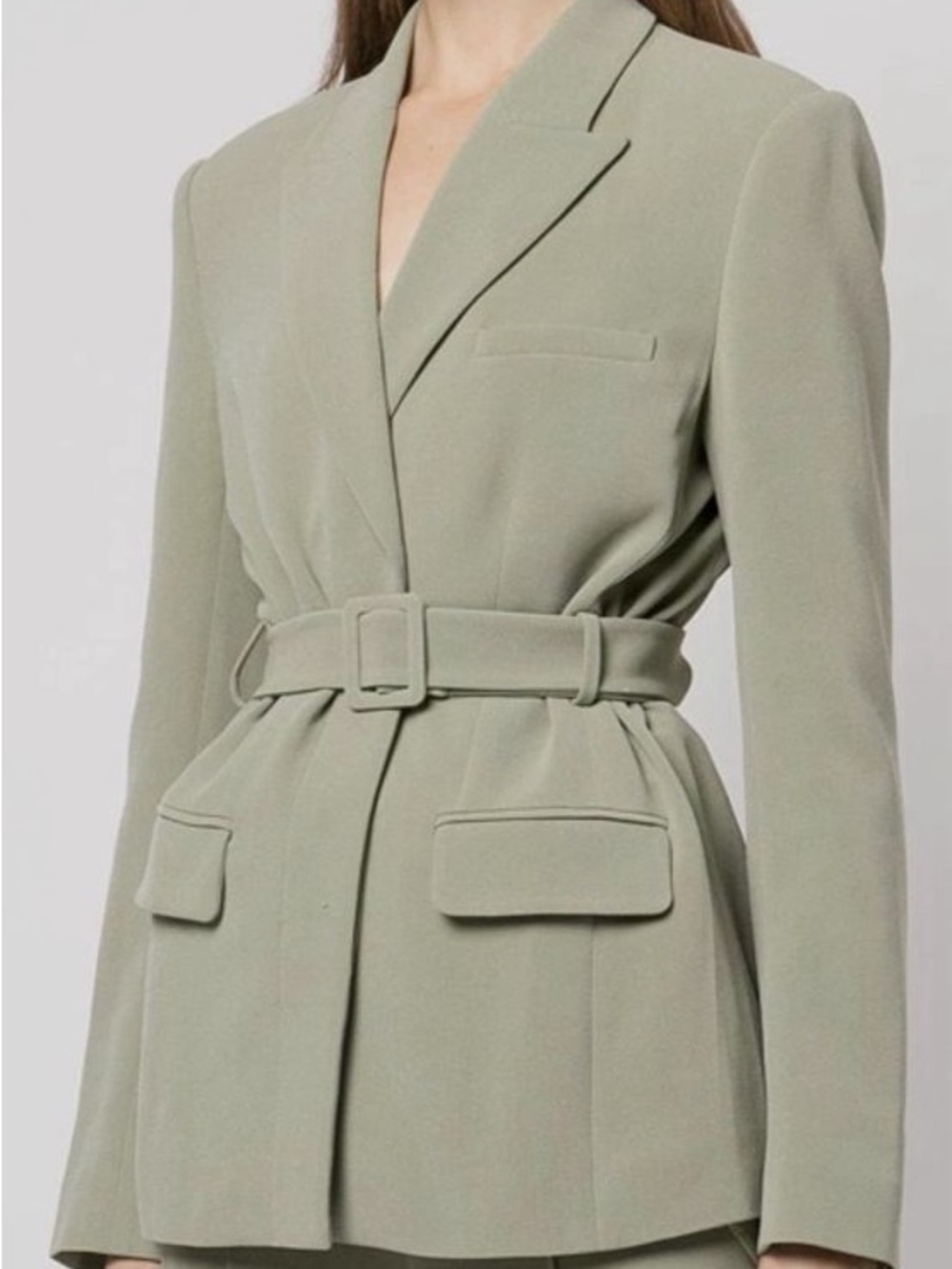 Jonathan Simkhai Nadia Single-breasted Belted Blazer